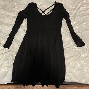 Charlotte Russe Black Long Sleeve Dress